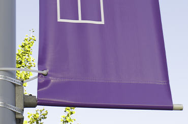 banner mit hohlsaum